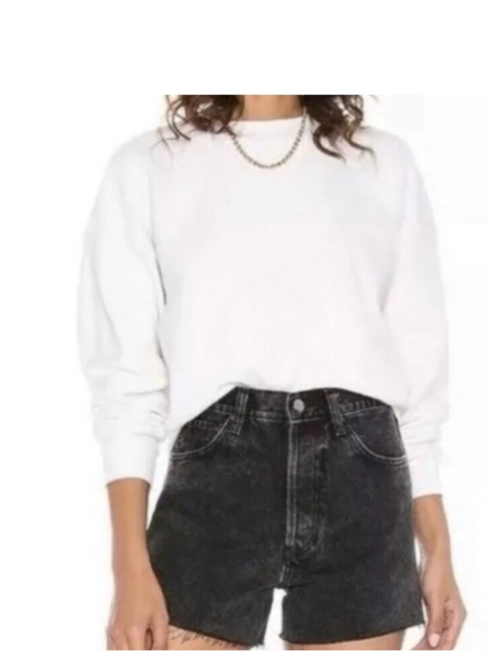 Anine Bing Reed Reed Sweatshirt Ivory SMALL